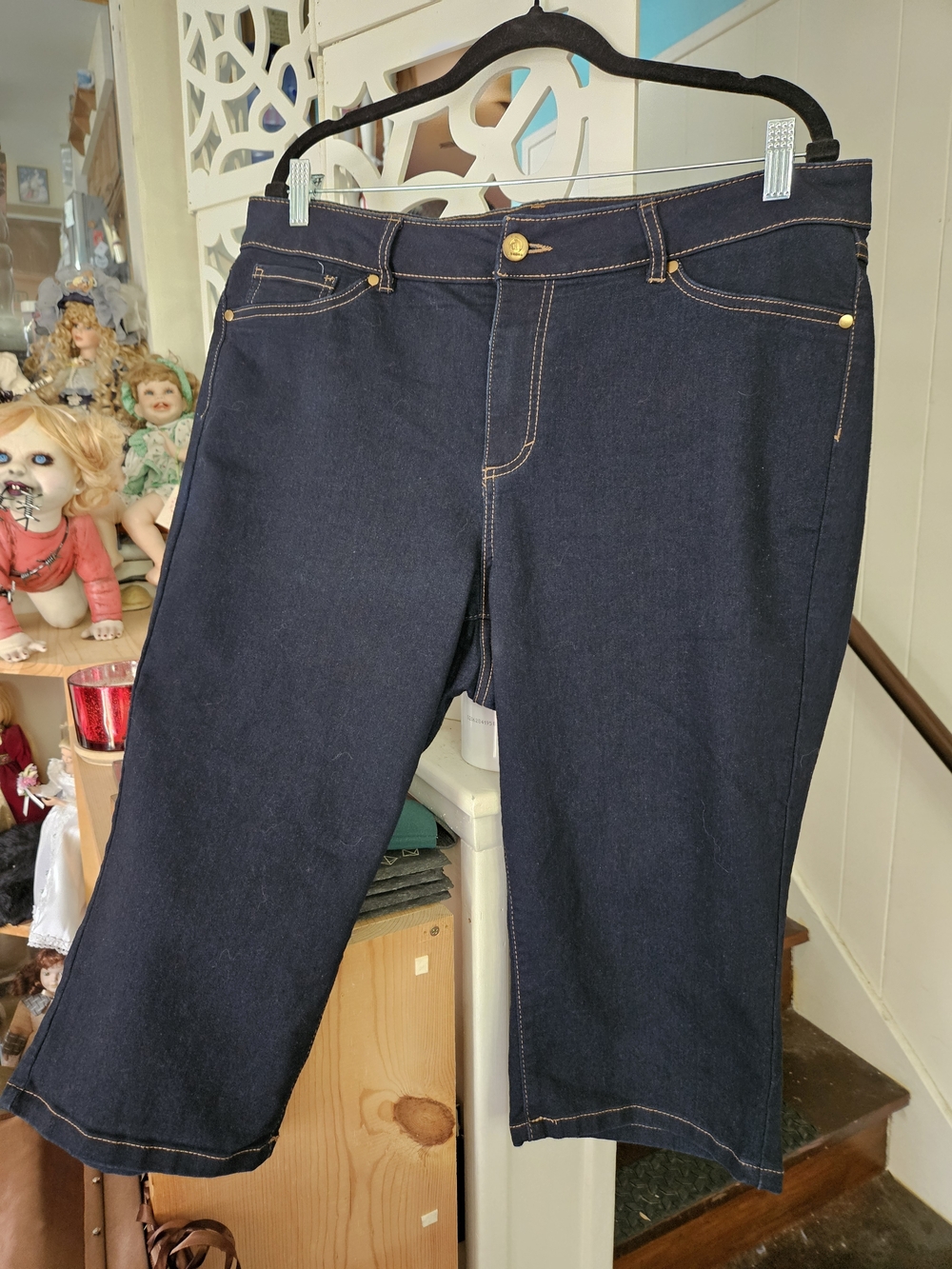 d. jeans Dark Blue Cropped Denim Jeans